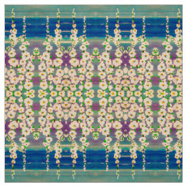 Summer Hollyhocks Fabric Stoff