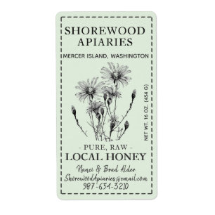 Summer Honey 2 x 3,75" Aster Dashed Border Sage