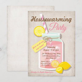 Summer Housewarming Mason Jar Lemonade Party Einladung