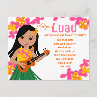Summer Hula Ukulele Einladung