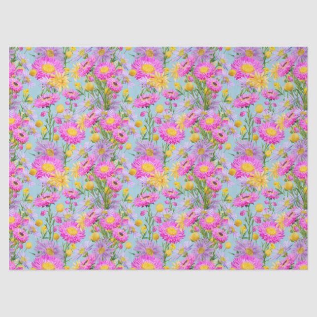 Summer Hütte Garden Blue Seidenpapier (Vorderseite)