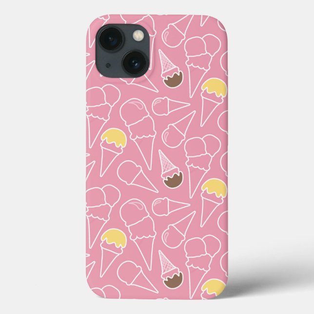 Summer Ice Cream Pattern Case-Mate iPhone Hülle (Rückseite)