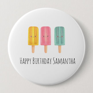 Summer Ice Cream Sticks Button