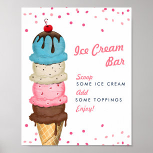 Summer Ice Creme Bar Poster