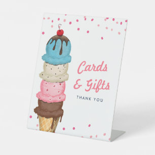 Summer Ice Creme Cards & Gifts Brautparty Sockelschild