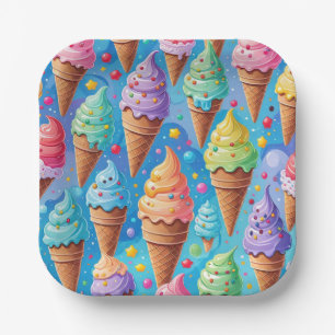 Summer Ice Creme Cone Collection Pappteller