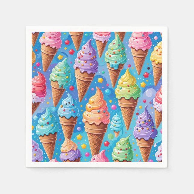 Summer Ice Creme Cone Collection Serviette (Vorderseite)