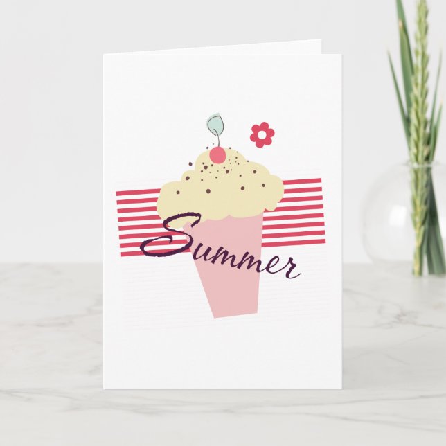 Summer Ice Creme Cone Karte (Vorderseite)