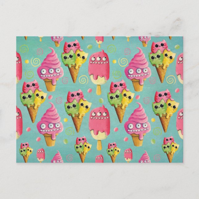 Summer Ice Creme Mix Postkarte (Vorderseite)