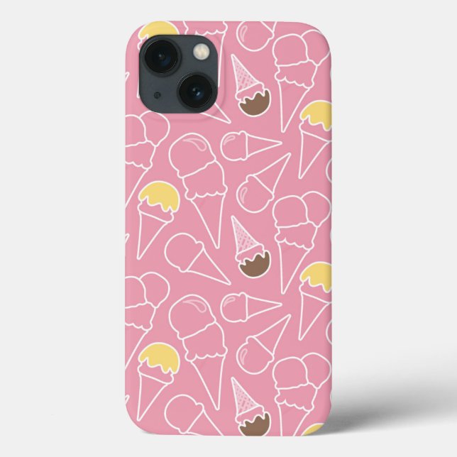 Summer Ice Creme Muster Case-Mate iPhone Hülle (Rückseite)