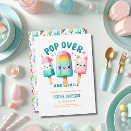Summer Ice Pop Popsice Ice Creme Geburtstagskinder Einladung