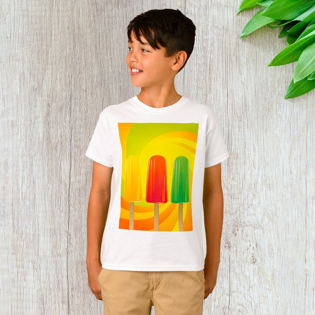 Summer Ice Pops Trio Bright Popsicles T-Shirt (Von Creator hochgeladen)