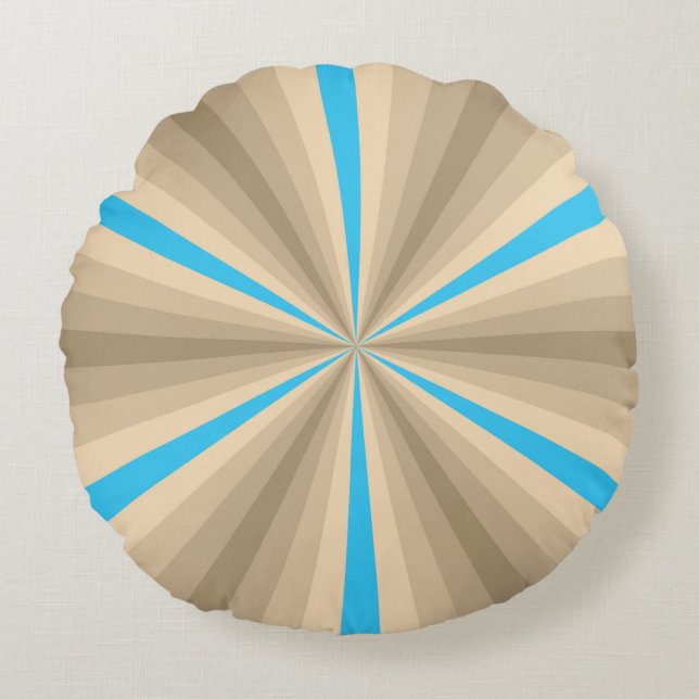 Summer Illusion Round Pillow Rundes Kissen (Vorderseite)