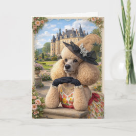 Summer Is In The Air, Poodle Blank Card Karte