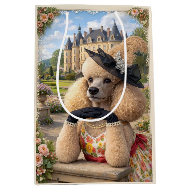  Summer Is In The Air, Poodle  Mittlere Geschenktüte (Vorderseite)