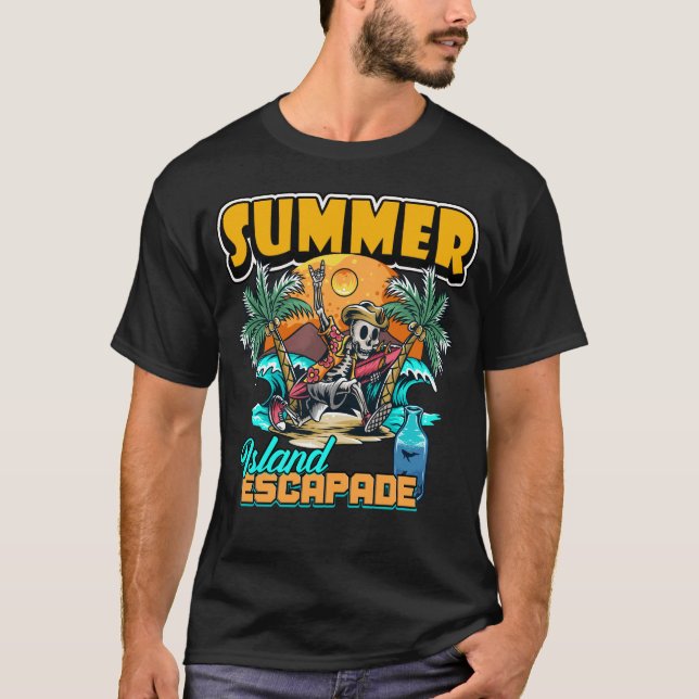 Summer Island Escapade Design T-Shirt (Vorderseite)