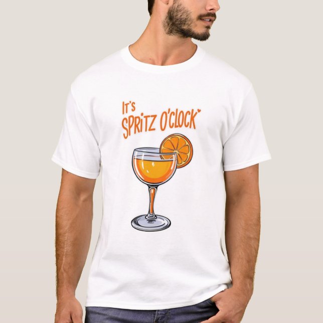 Summer Italian Vibe: Es ist Spritz O'Clock T-Shirt (Vorderseite)