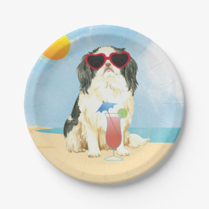 Summer Japanese Chin Paper Plate Pappteller