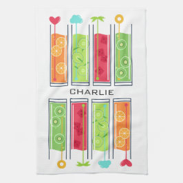 Summer Juices individuelle Name Küchentuch