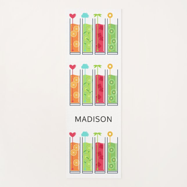 Summer Juices individuelle Name Yoga Mat Yogamatte (Vorderseite)