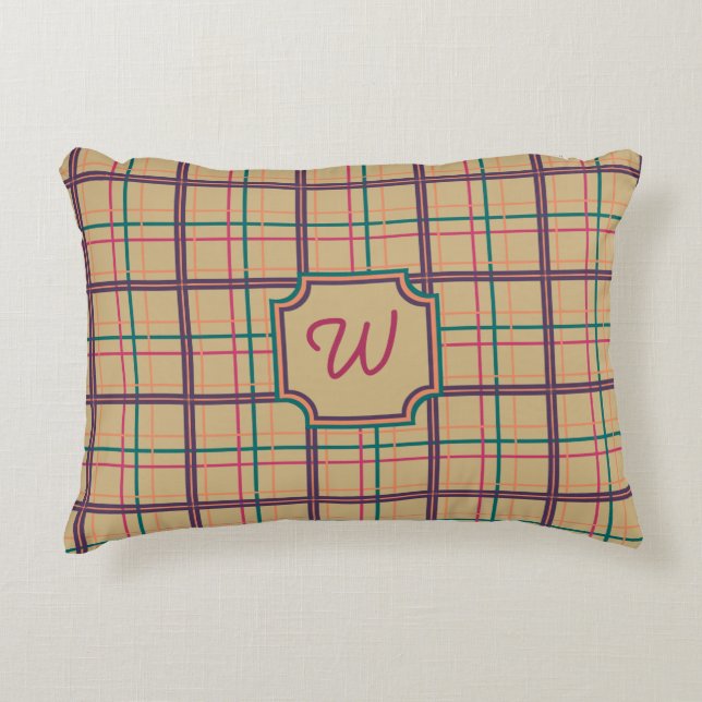 Summer Kariert Accent Pillow Dekokissen (Vorderseite)