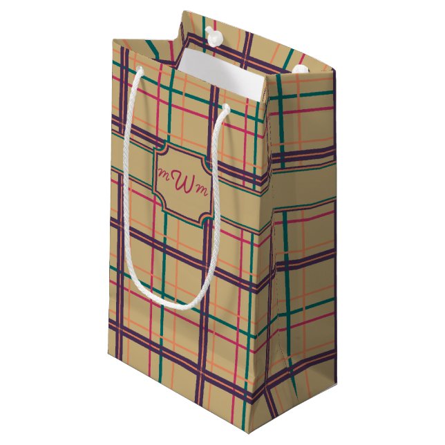Summer Kariert Gift Bag Kleine Geschenktüte (Vorderseite Schrägansicht)