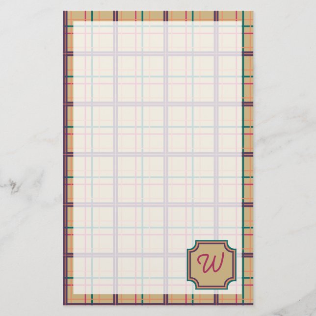 Summer Kariert Stationery Briefpapier (Vorderseite)