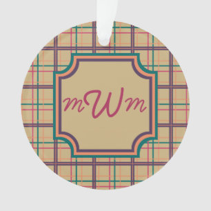 Summer Karierter Acrylschmuck Ornament