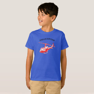 Summer Kids Basic Boys T - Shirt mit Hubschrauber