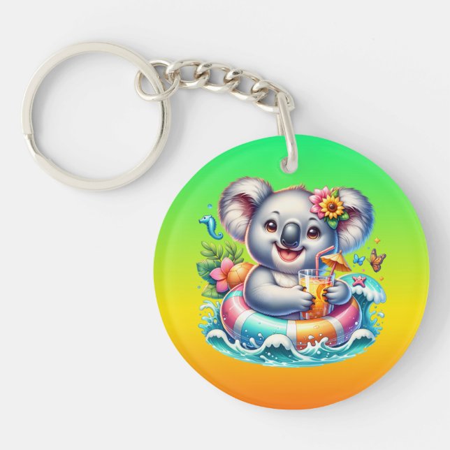 Summer Koala Sublimation Clipart-97702 Schlüsselanhänger (Vorderseite)