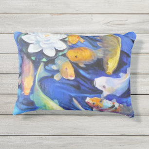Summer Koi Outdoor Accent Pillow 16 Zoll x 12 Zoll Kissen Für Draußen