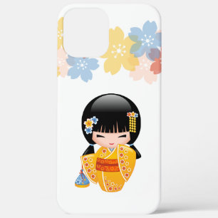 Summer Kokeshi Doll - Yellow Kimono Geisha Girl Case-Mate iPhone Hülle