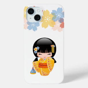 Summer Kokeshi Doll - Yellow Kimono Geisha Girl Case-Mate iPhone Hülle