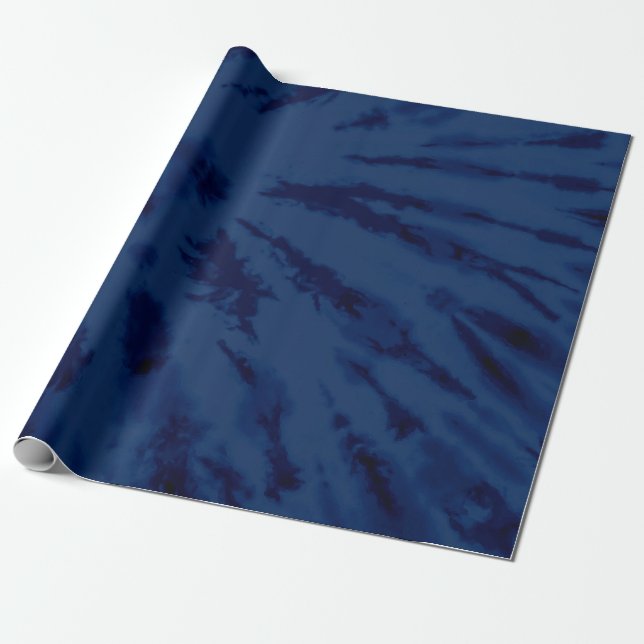 Summer Künstlerisch Navy Blue Gefärbte Krawatte Sw Geschenkpapier (Ungerollt)