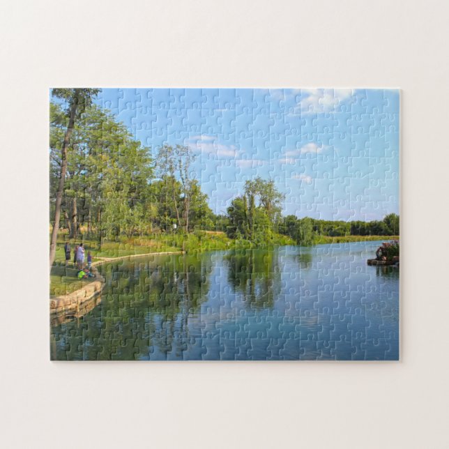 Summer Lake Illinois. Puzzle (Horizontal)