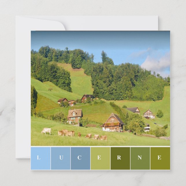 Summer Landscape in Schweiz - Flachkarte (Vorderseite)