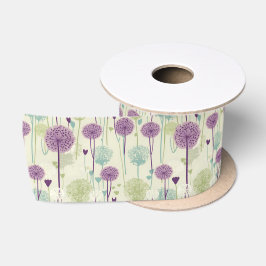 Summer Lavender Dandelion Design Satinband