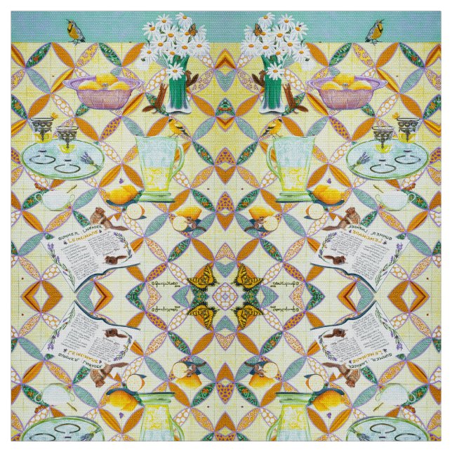 Summer Lavender Lemonade Stoff (Muster)