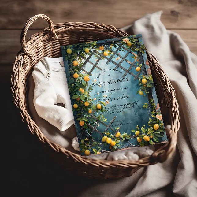 Summer Lemon Blossom Baby Shower Einladung (Von Creator hochgeladen)