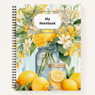 Summer Lemon Blossom Jar Notizbuch