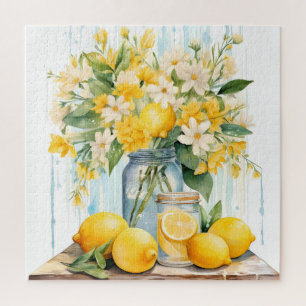 Summer Lemon Blossom Jar Puzzle