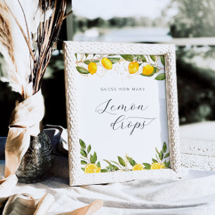 Summer Lemon Brautparty Wie viele Lemon Tropfen Poster