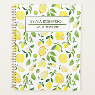 Summer Lemon Citrus Muster Personalisiert Planer