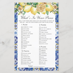 Summer Lemon Floral Was ist in deinem Purse Game