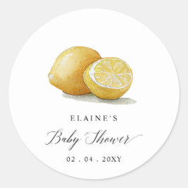 Summer Lemon Limon Citrus Baby Dusche Runder Aufkleber