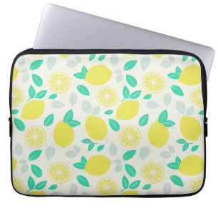 Summer Lemon Muster in Cream Laptopschutzhülle
