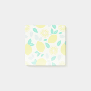 Summer Lemon Muster in Cream Post-it Klebezettel