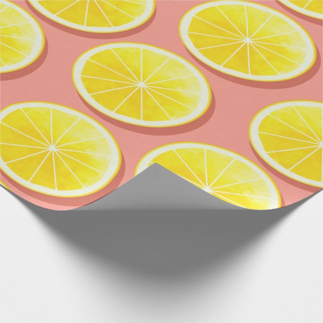 Summer Lemon Slices Pattern Geschenkpapier (Ecke)