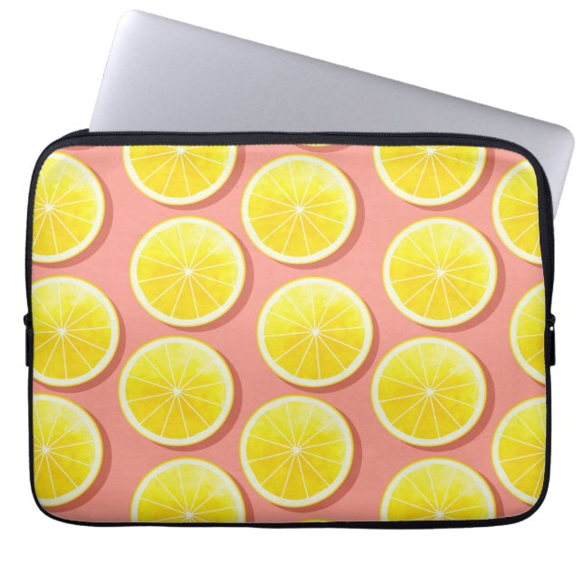 Summer Lemon Slices Pattern Laptopschutzhülle (Vorderseite)