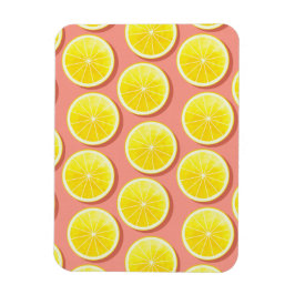 Summer Lemon Slices Pattern Magnet